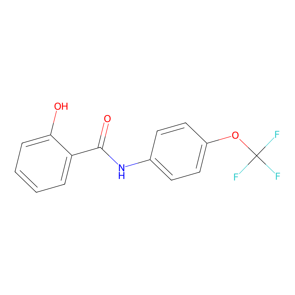 2-hydroxy-N-[4-(trifluoromethoxy)phenyl]benzamide molecular structure, CAS 224814-88-4