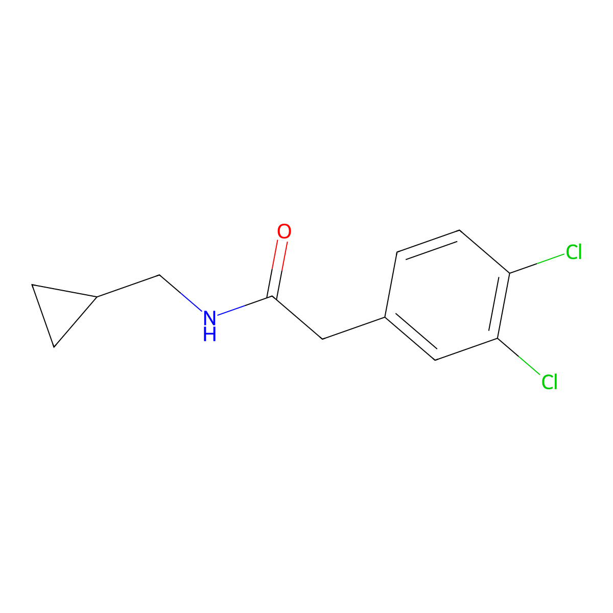 3,4-Dichloro-N-(cyclopropylmethyl)benzeneacetamide molecular structure, CAS 2248150-57-2