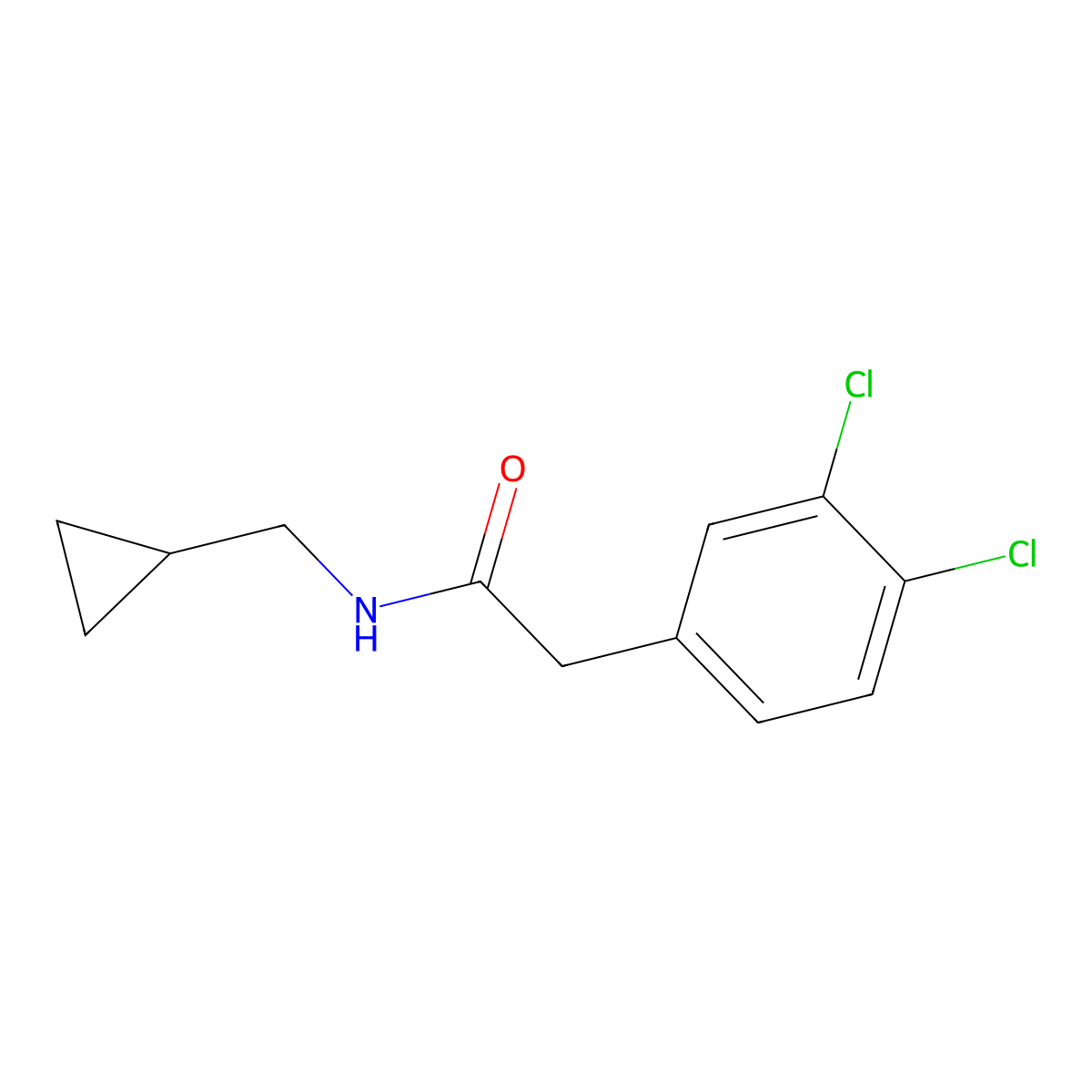 3,4-Dichloro-N-(cyclopropylmethyl)benzeneacetamide molecular structure, CAS 2248150-57-2