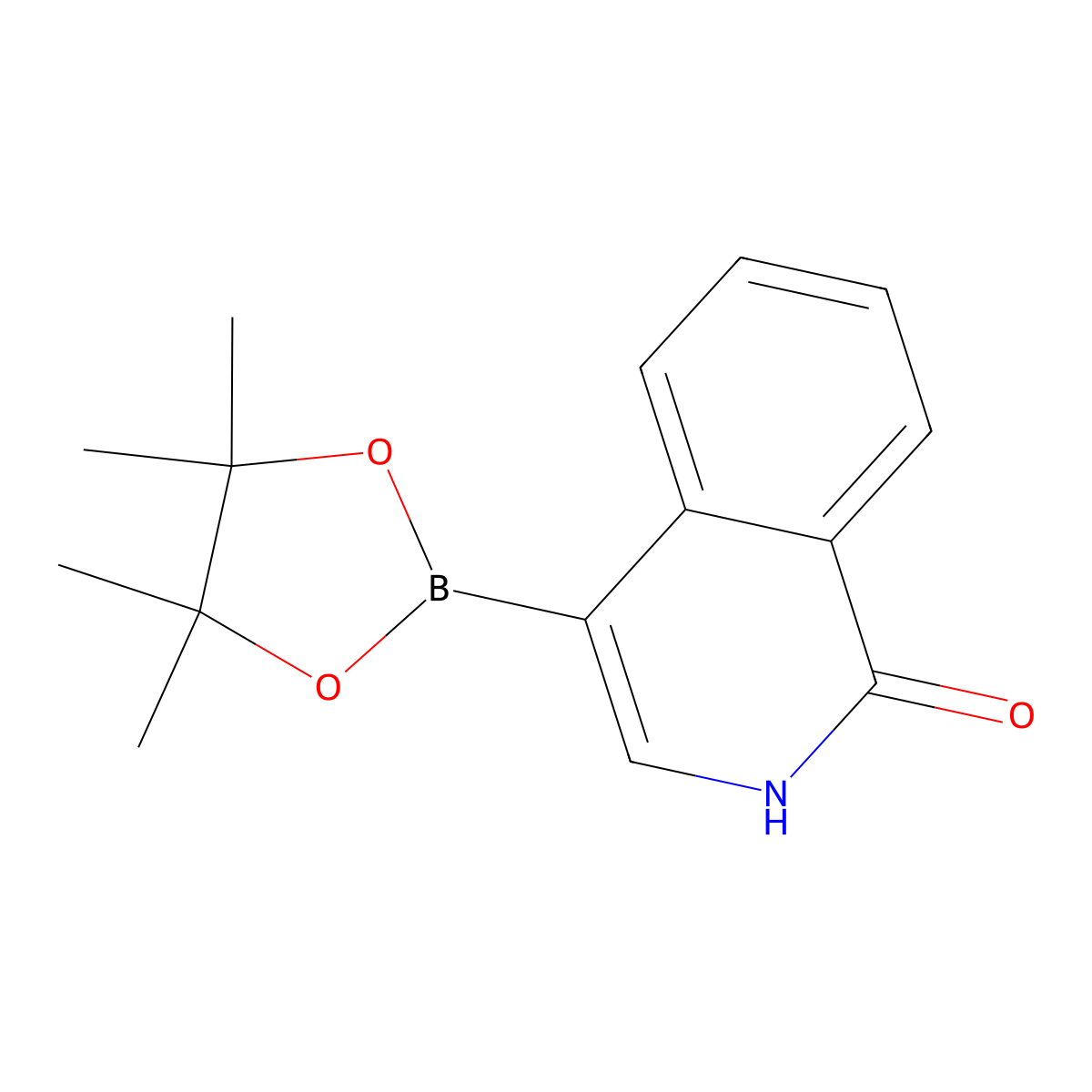 4-(Tetramethyl-1,3,2-dioxaborolan-2-yl)isoquinolin-1-ol molecular structure, CAS 2248157-58-4