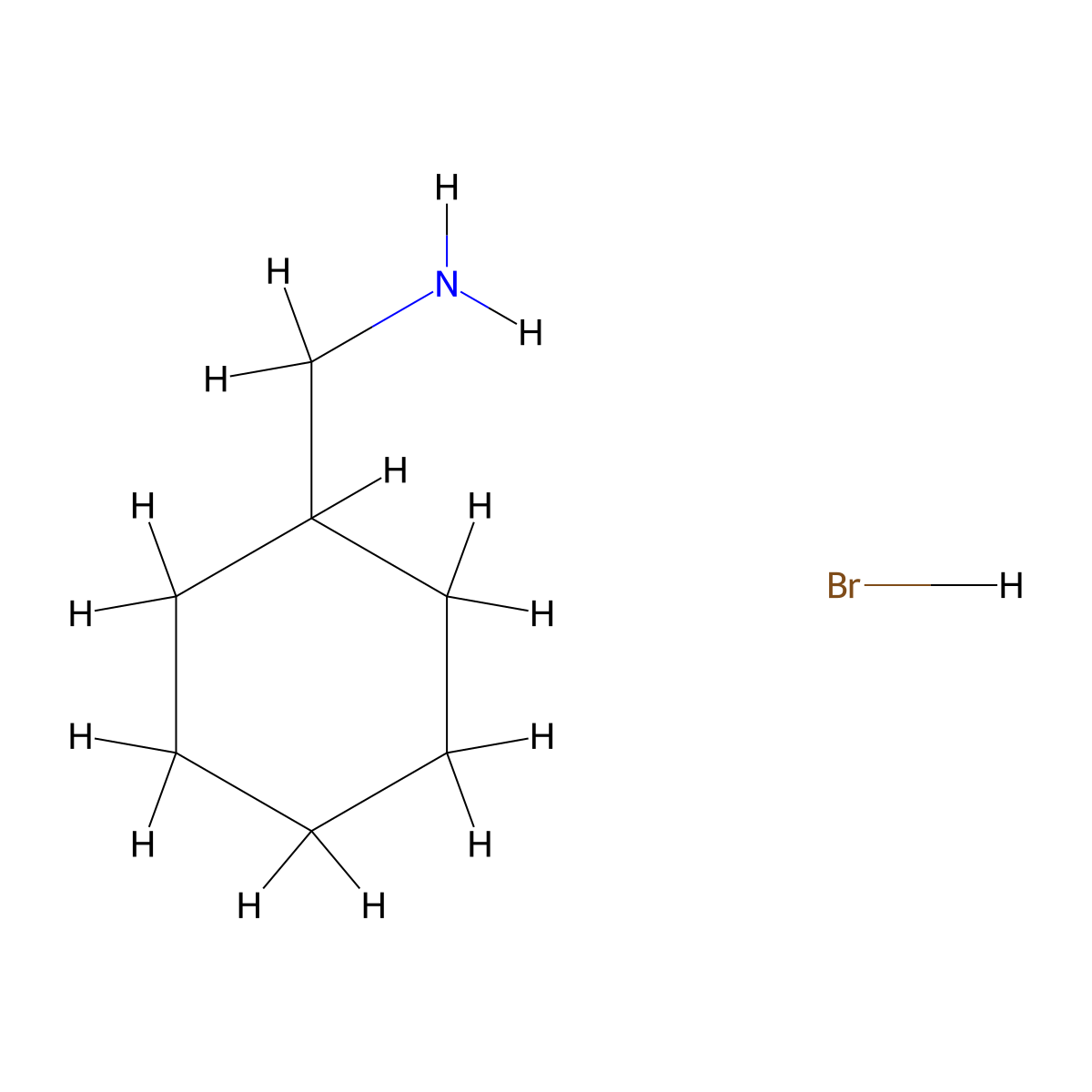 Cyclohexanemethylamine Hydrobromide molecular structure, CAS 2248169-64-2
