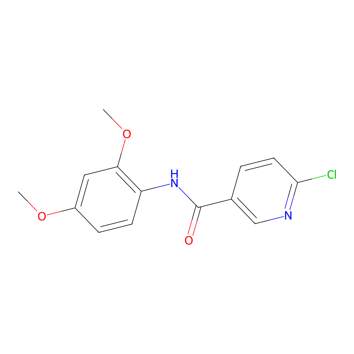 6-Chloro-N-(2,4-dimethoxyphenyl)nicotinamide molecular structure, CAS 224817-07-6