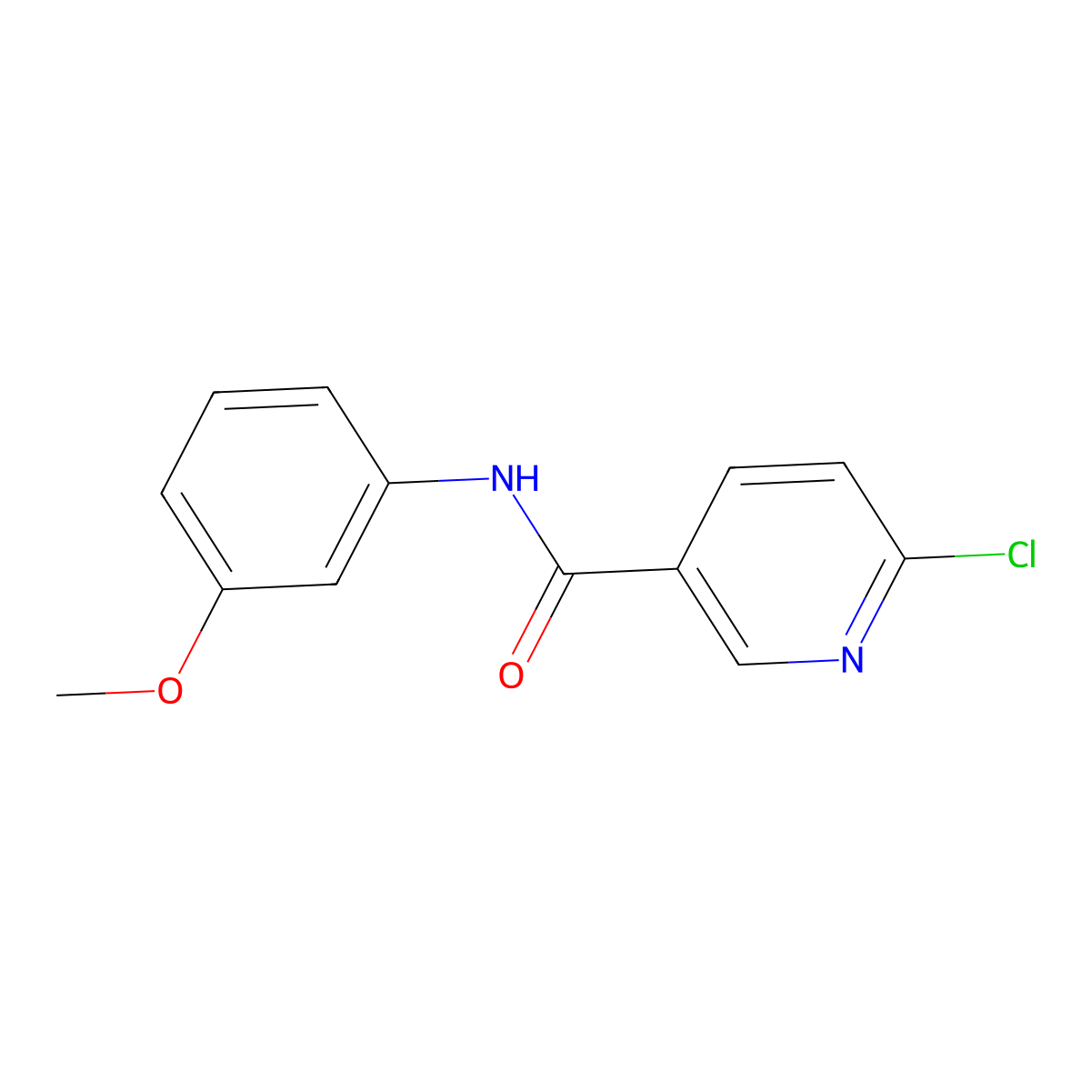6-Chloro-N-(3-methoxyphenyl)nicotinamide molecular structure, CAS 224817-08-7