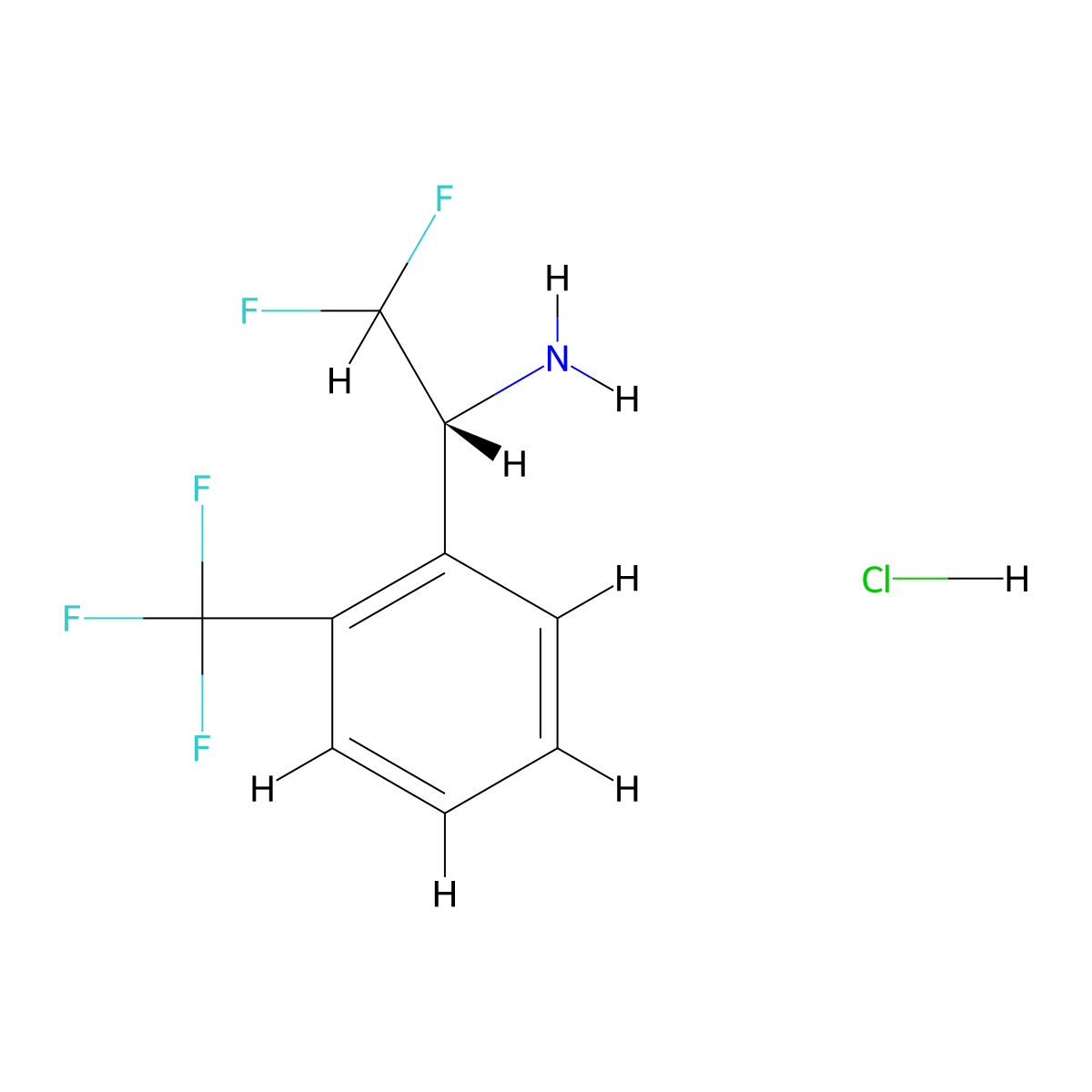 (1R)-2,2-difluoro-1-[2-(trifluoromethyl)phenyl]ethan-1-amine hydrochloride molecular structure, CAS 2248172-18-9
