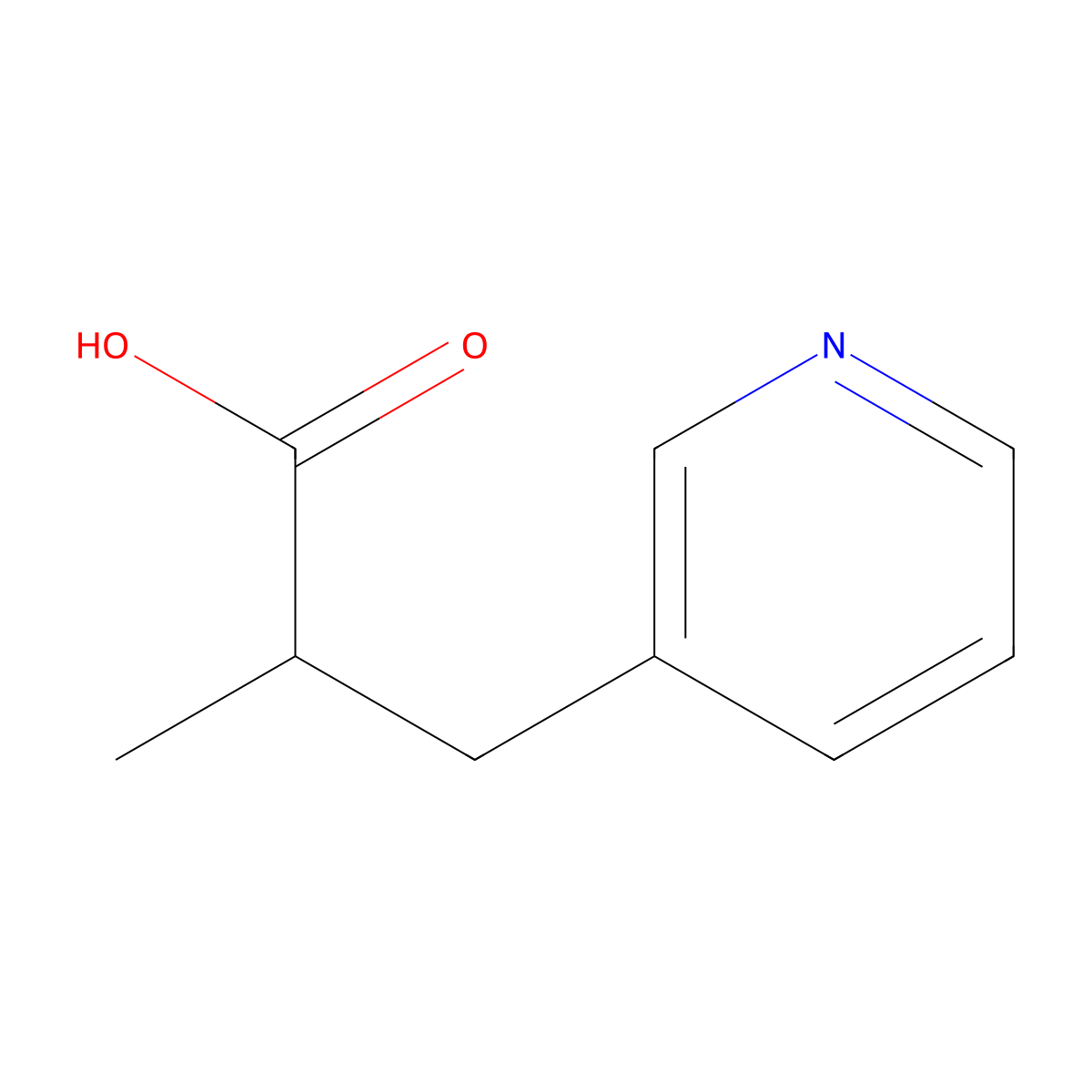 (2R)-2-methyl-3-(pyridin-3-yl)propanoicacid molecular structure, CAS 2248174-02-7
