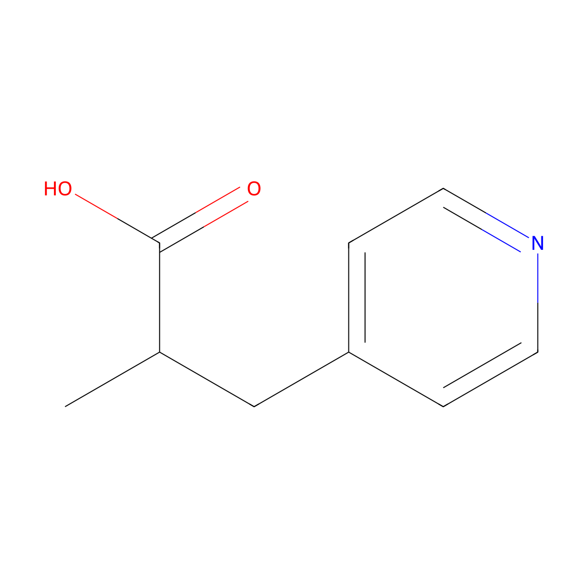 (2S)-2-methyl-3-(pyridin-4-yl)propanoic acid molecular structure, CAS 2248174-83-4