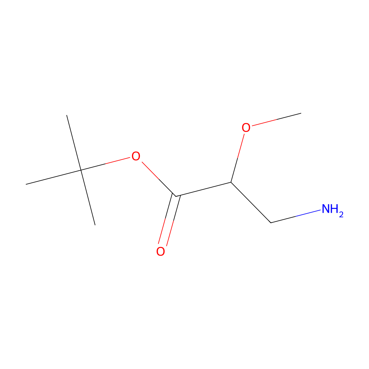 Tert-butyl (2S)-3-amino-2-methoxypropanoate molecular structure, CAS 2248174-93-6