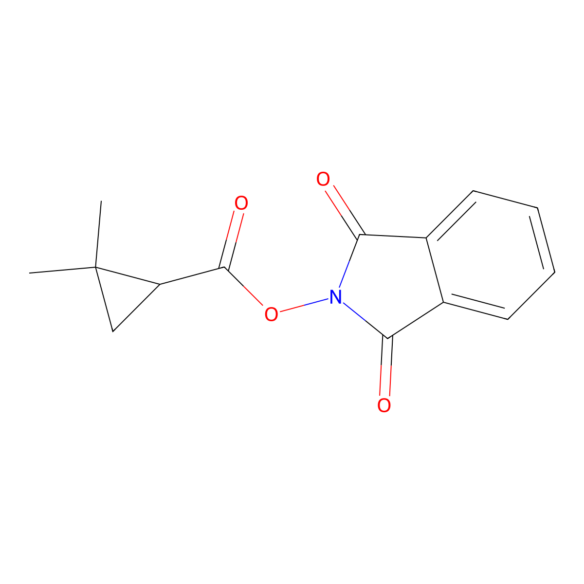1,3-dioxo-2,3-dihydro-1H-isoindol-2-yl (1S)-2,2-dimethylcyclopropane-1-carboxylate molecular structure, CAS 2248175-18-8