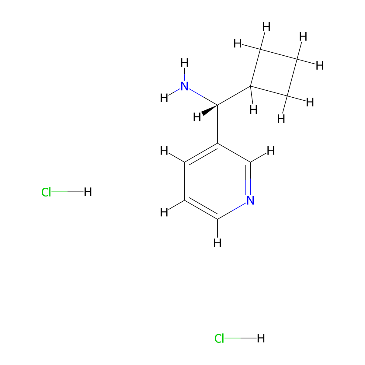 (R)-cyclobutyl(pyridin-3-yl)methanamine dihydrochloride molecular structure, CAS 2248176-07-8