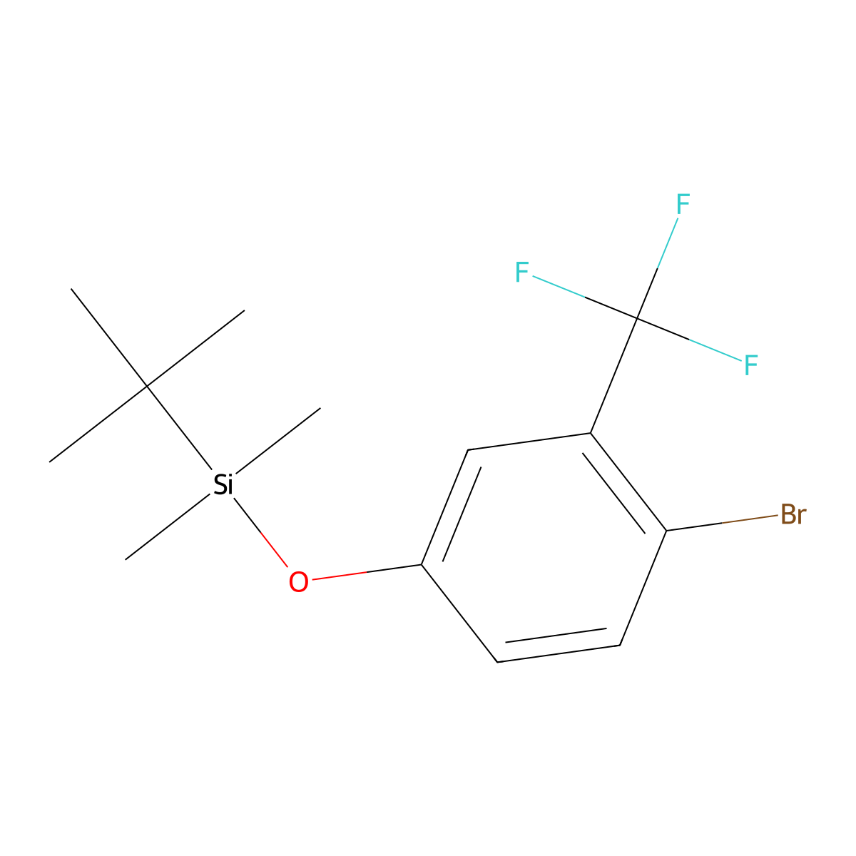 1-Bromo-4-(tert-butyldimethylsilanyloxy)-2-trifluoromethylbenzene molecular structure, CAS 2248176-42-1