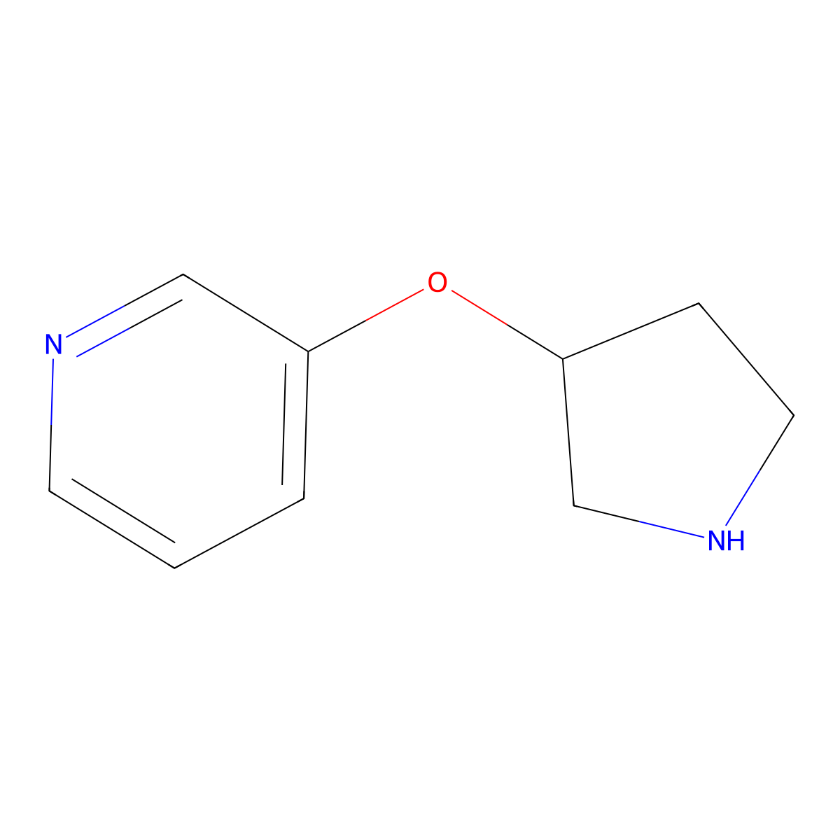 3-(Pyrrolidin-3-yloxy)pyridine molecular structure, CAS 224818-27-3
