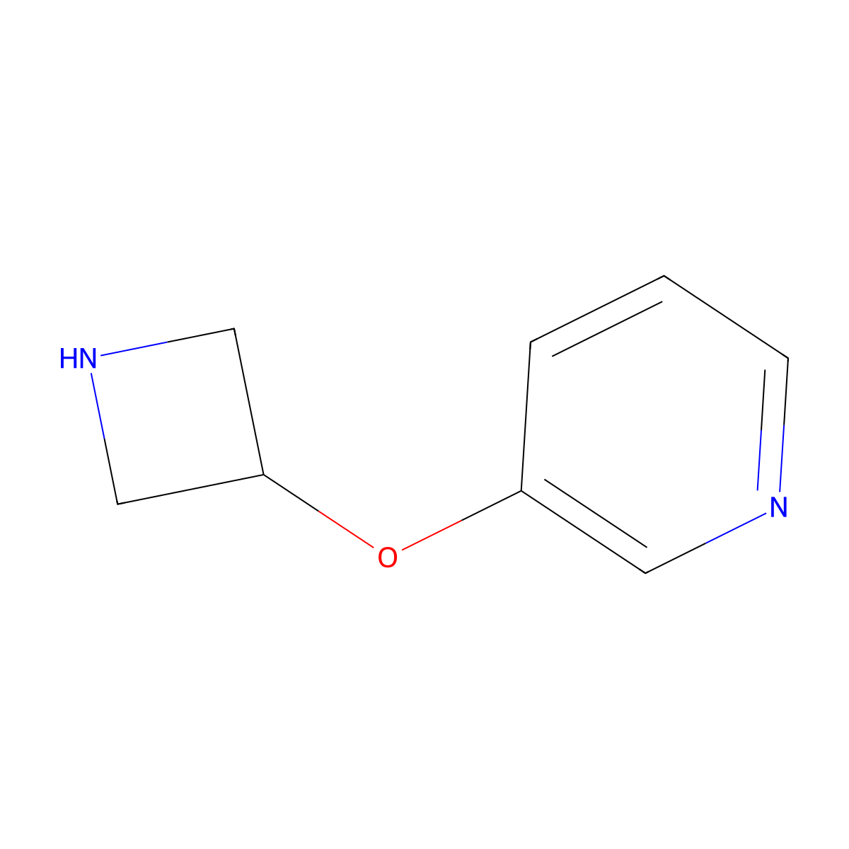 3-(Azetidin-3-yloxy)pyridine molecular structure, CAS 224818-30-8