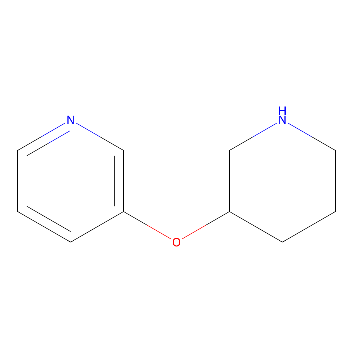 3-(3-Piperidinyloxy)pyridine molecular structure, CAS 224818-64-8