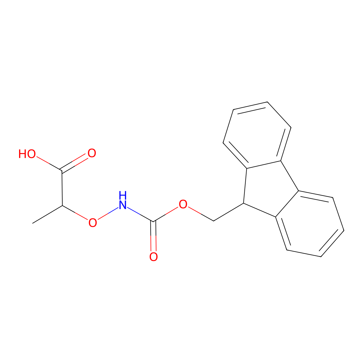 (2S)-2-[({[(9H-fluoren-9-yl)methoxy]carbonyl}amino)oxy]propanoic acid molecular structure, CAS 2248183-32-4