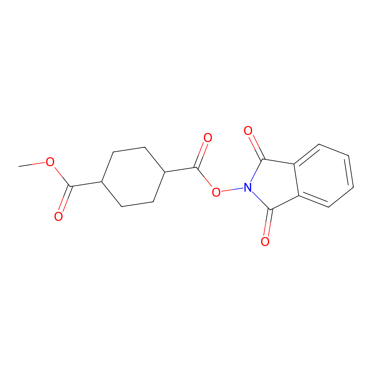 1-(1,3-dioxo-2,3-dihydro-1H-isoindol-2-yl) 4-methyl cyclohexane-1,4-dicarboxylate molecular structure, CAS 2248183-36-8