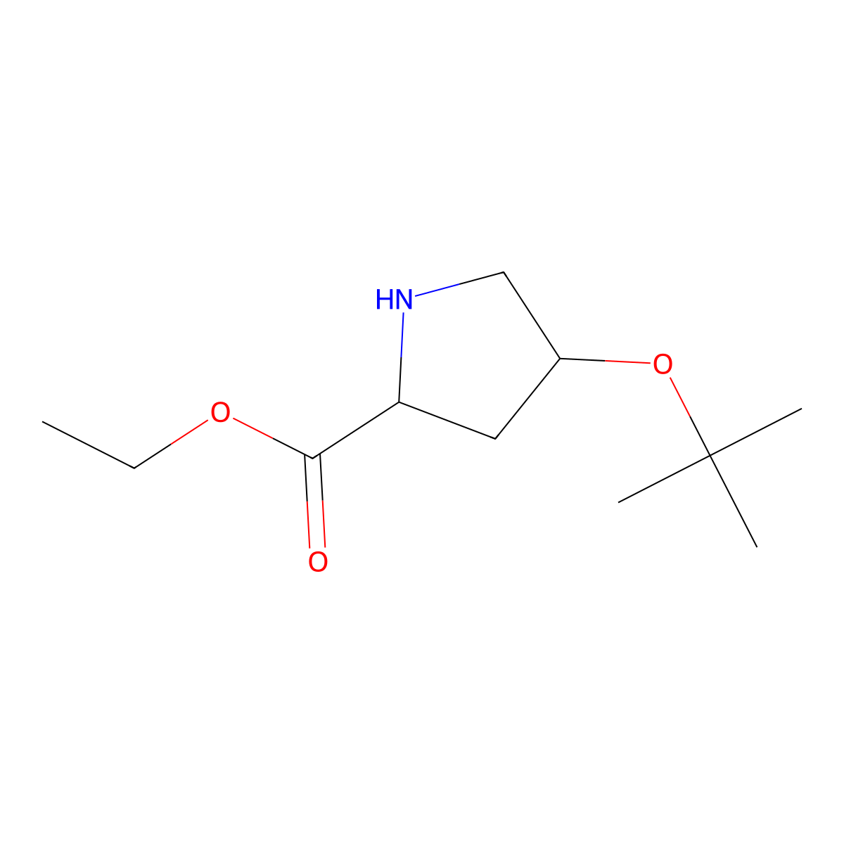 ethyl (2S,4R)-4-(tert-butoxy)pyrrolidine-2-carboxylate molecular structure, CAS 2248184-64-5