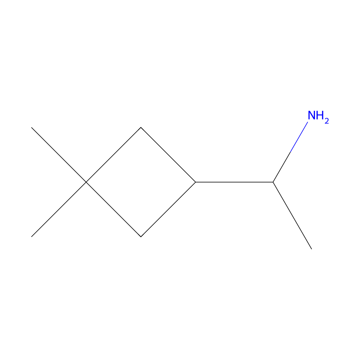 (1R)-1-(3,3-dimethylcyclobutyl)ethan-1-amine molecular structure, CAS 2248186-04-9