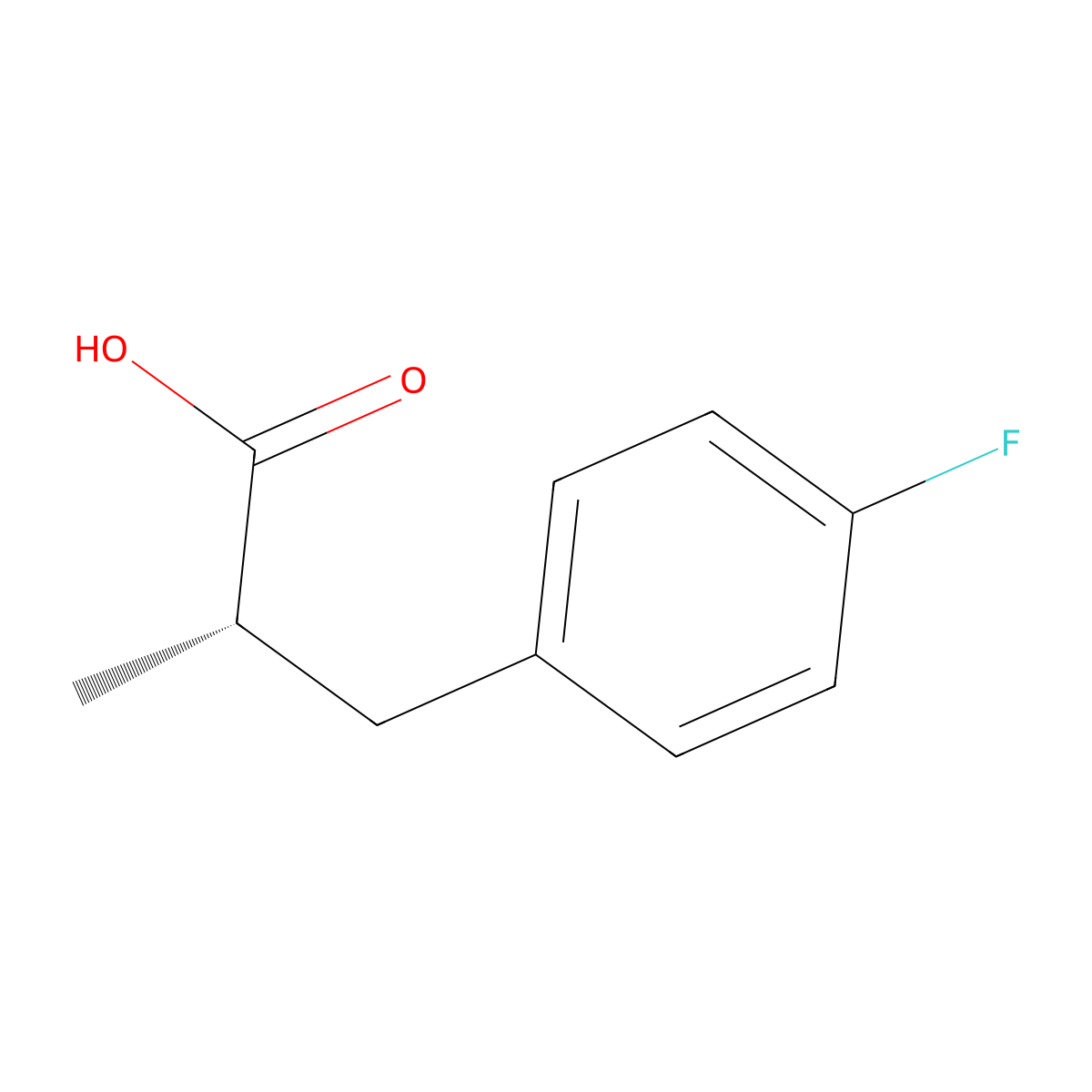 (2S)-3-(4-Fluorophenyl)-2-methylpropanoic acid molecular structure, CAS 2248188-29-4