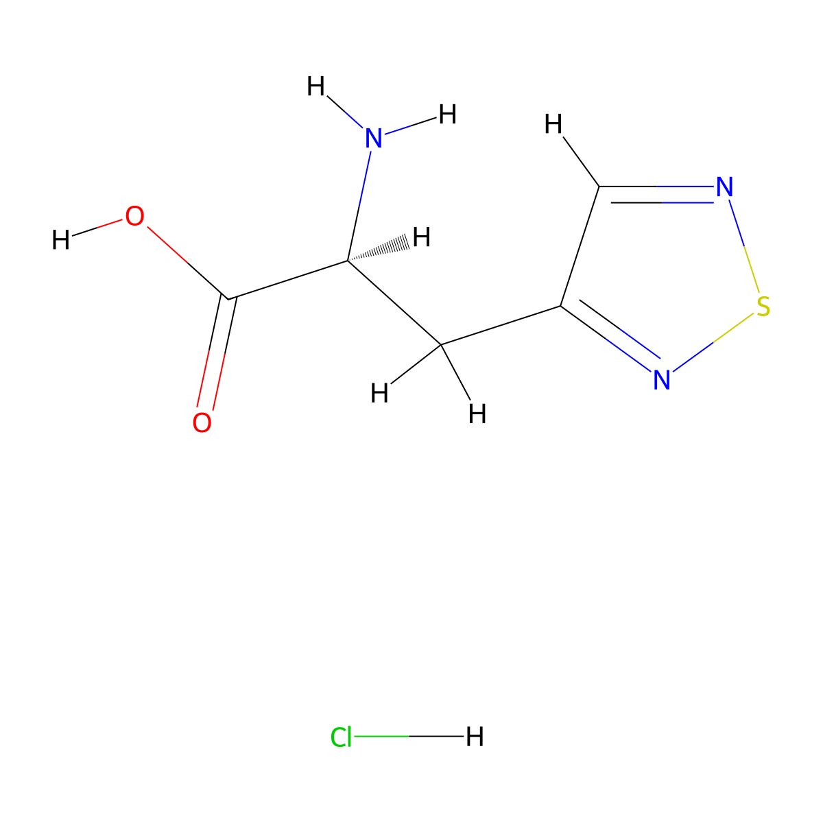 (2S)-2-amino-3-(1,2,5-thiadiazol-3-yl)propanoic acid hydrochloride molecular structure, CAS 2248188-32-9