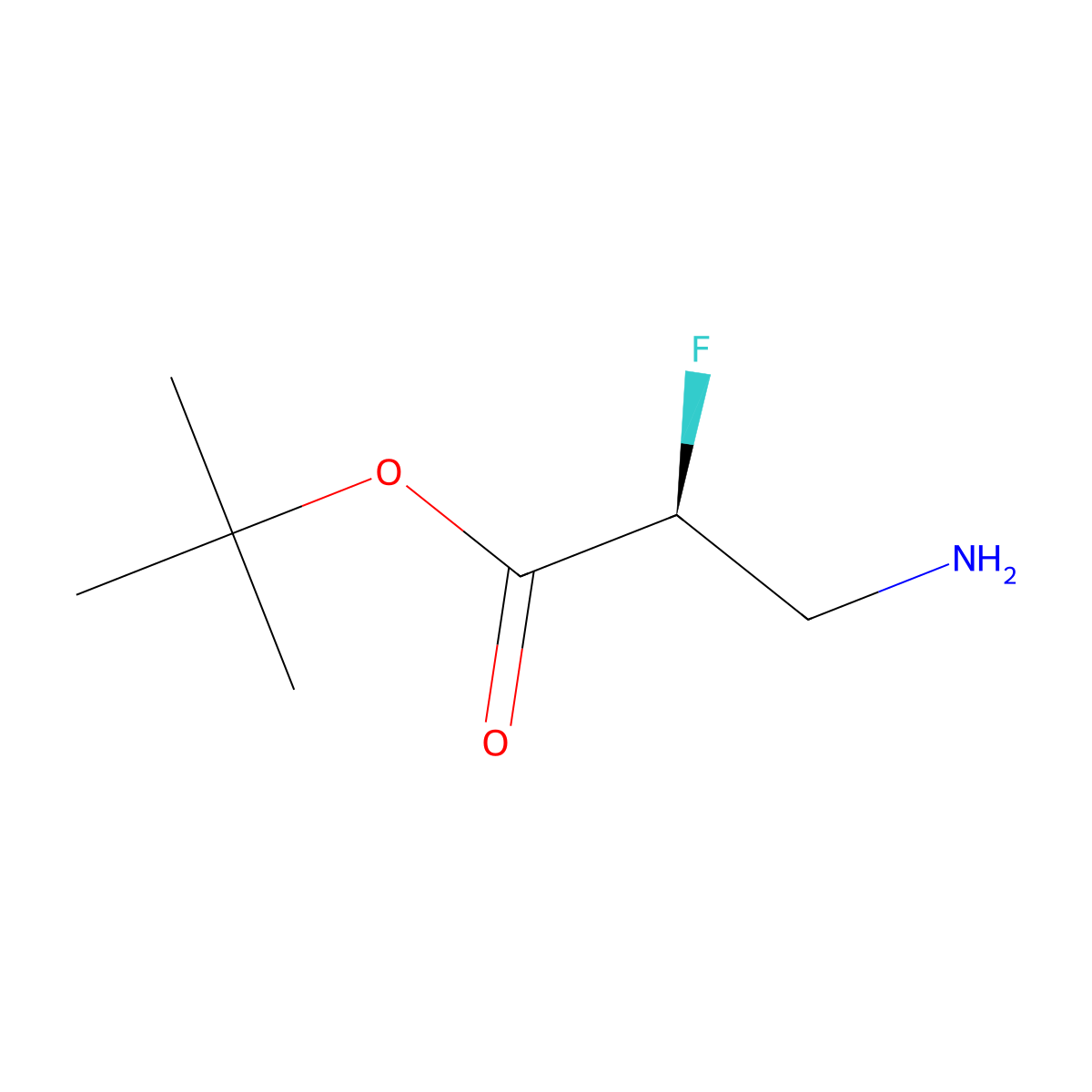 Tert-butyl (2S)-3-amino-2-fluoropropanoate molecular structure, CAS 2248188-62-5