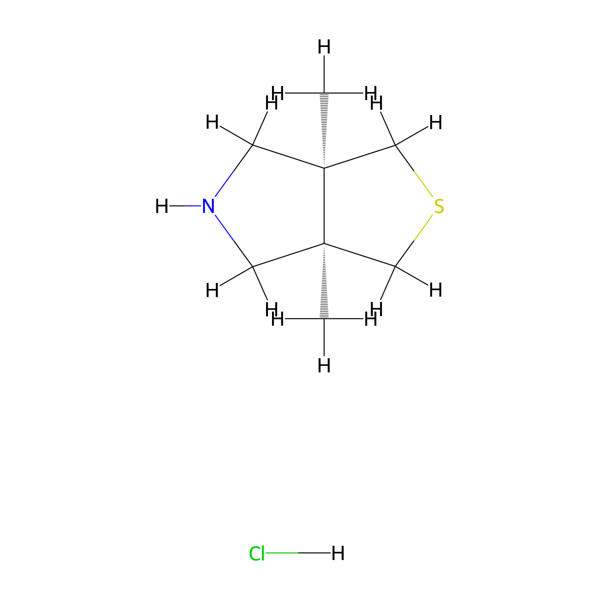 (3Ar,6aS)-3a,6a-dimethyl-3,4,5,6-tetrahydro-1H-thieno[3,4-c]pyrrole;hydrochloride molecular structure, CAS 2248199-11-1