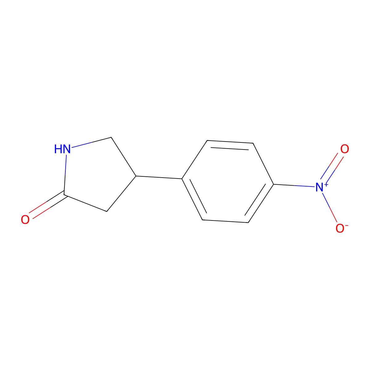 4-(4-Nitrophenyl)pyrrolidin-2-one molecular structure, CAS 22482-47-9