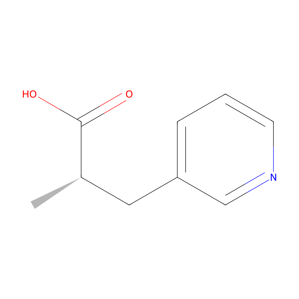 (2S)-2-methyl-3-(pyridin-3-yl)propanoicacid molecular structure, CAS 2248200-15-7