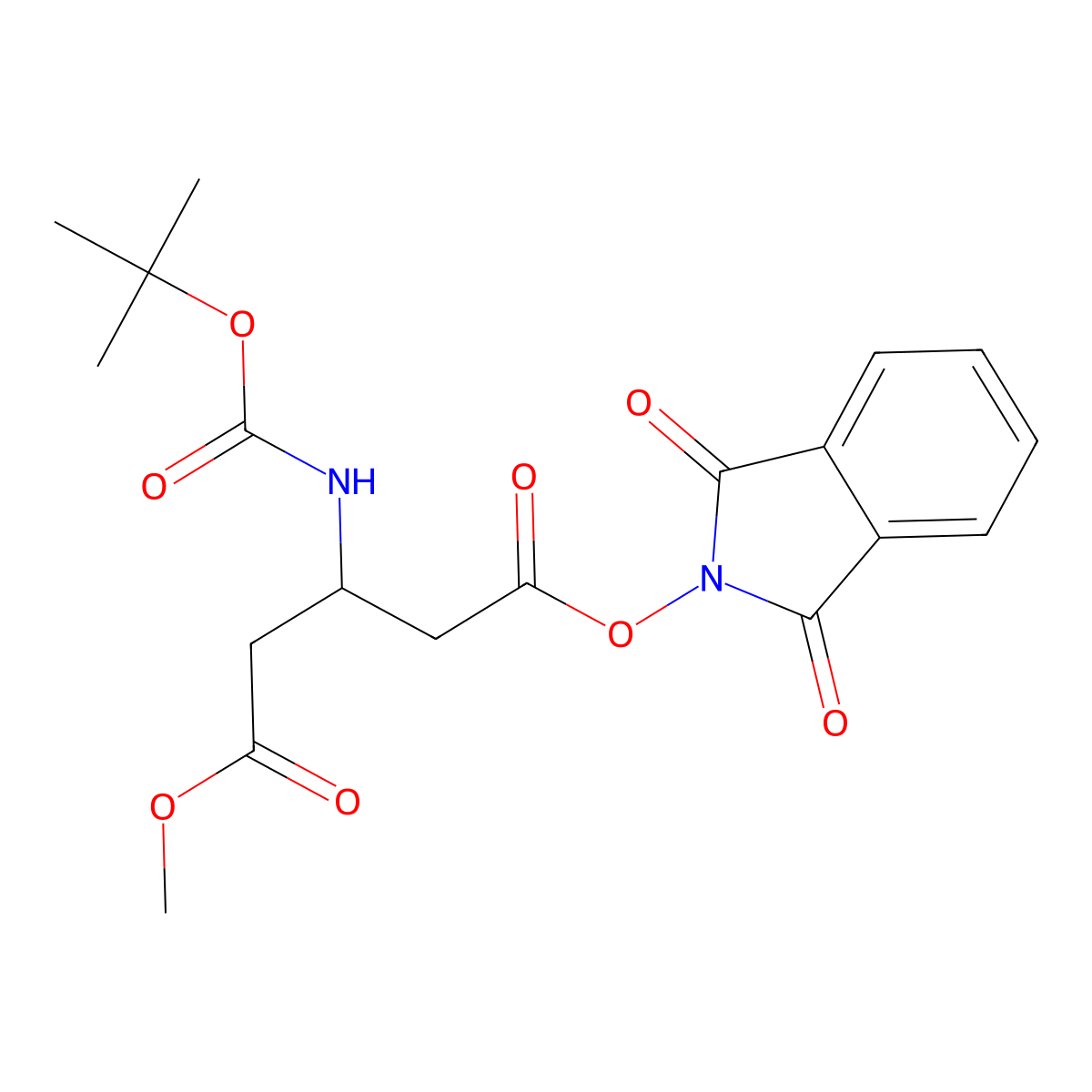 1,3-dioxo-2,3-dihydro-1H-isoindol-2-yl 1-methyl (3R)-3-{[(tert-butoxy)carbonyl]amino}pentanedioate molecular structure, CAS 2248200-98-6