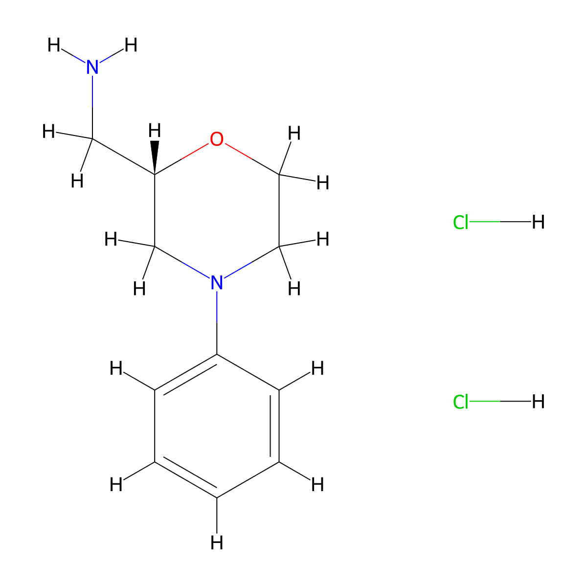 ((2S)-4-phenylmorpholin-2-yl)methanamine dihydrochloride molecular structure, CAS 2248202-39-1