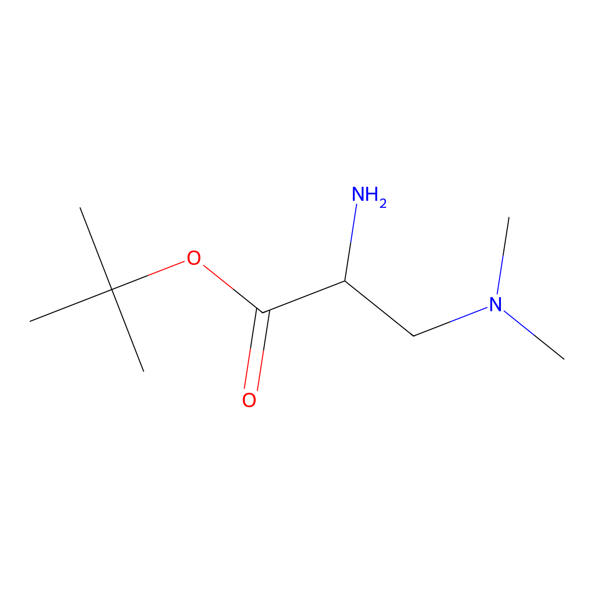 Tert-butyl (2S)-2-amino-3-(dimethylamino)propanoate molecular structure, CAS 2248202-70-0