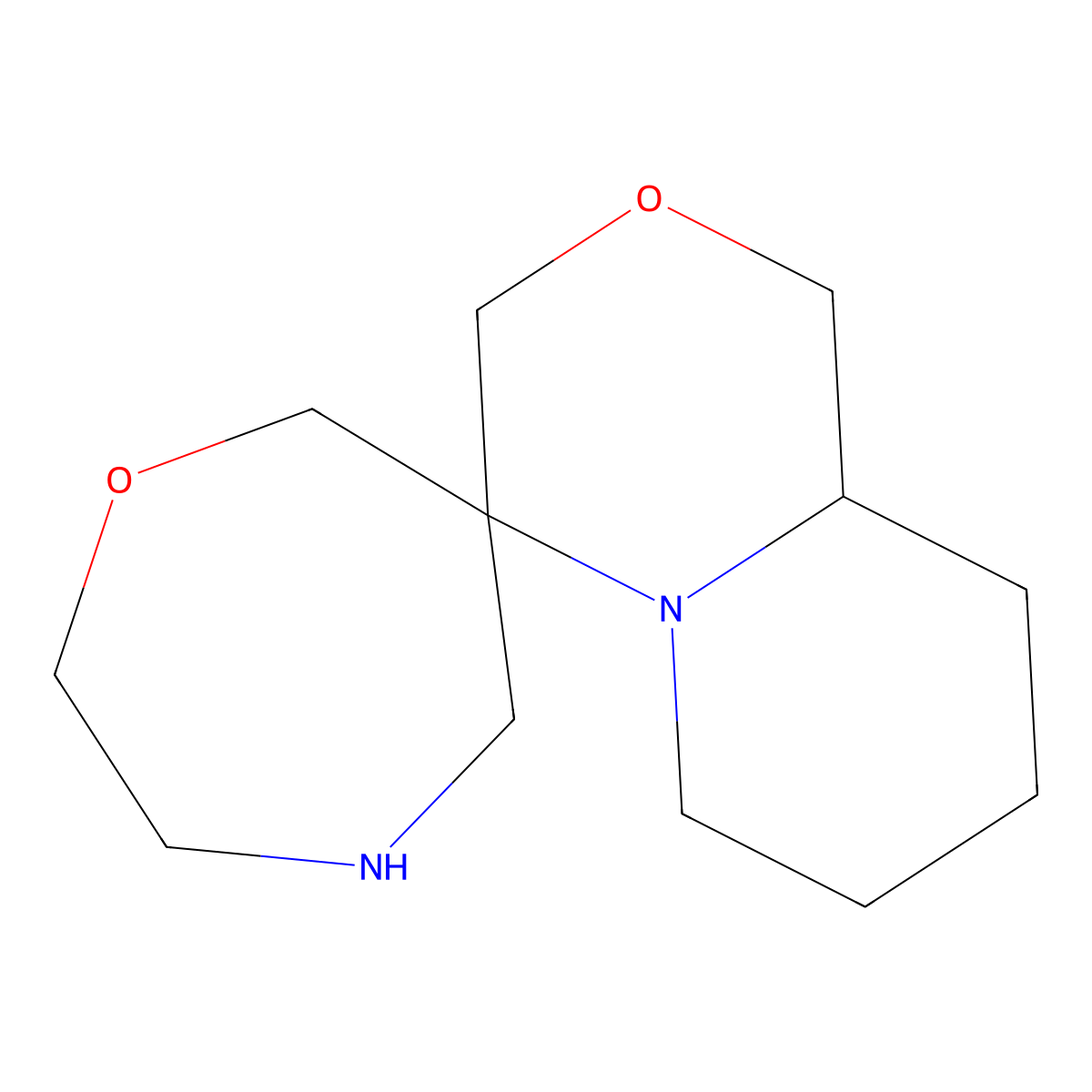 (3S,9'aR)-hexahydro-1'H-spiro(1,5-oxazepane-3,4'-pyrido(2,1-c)morpholine) molecular structure, CAS 2248209-43-8