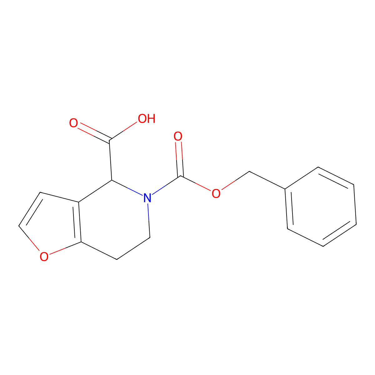 5-[(benzyloxy)carbonyl]-4H,5H,6H,7H-furo[3,2-c]pyridine-4-carboxylic acid molecular structure, CAS 2248256-83-7