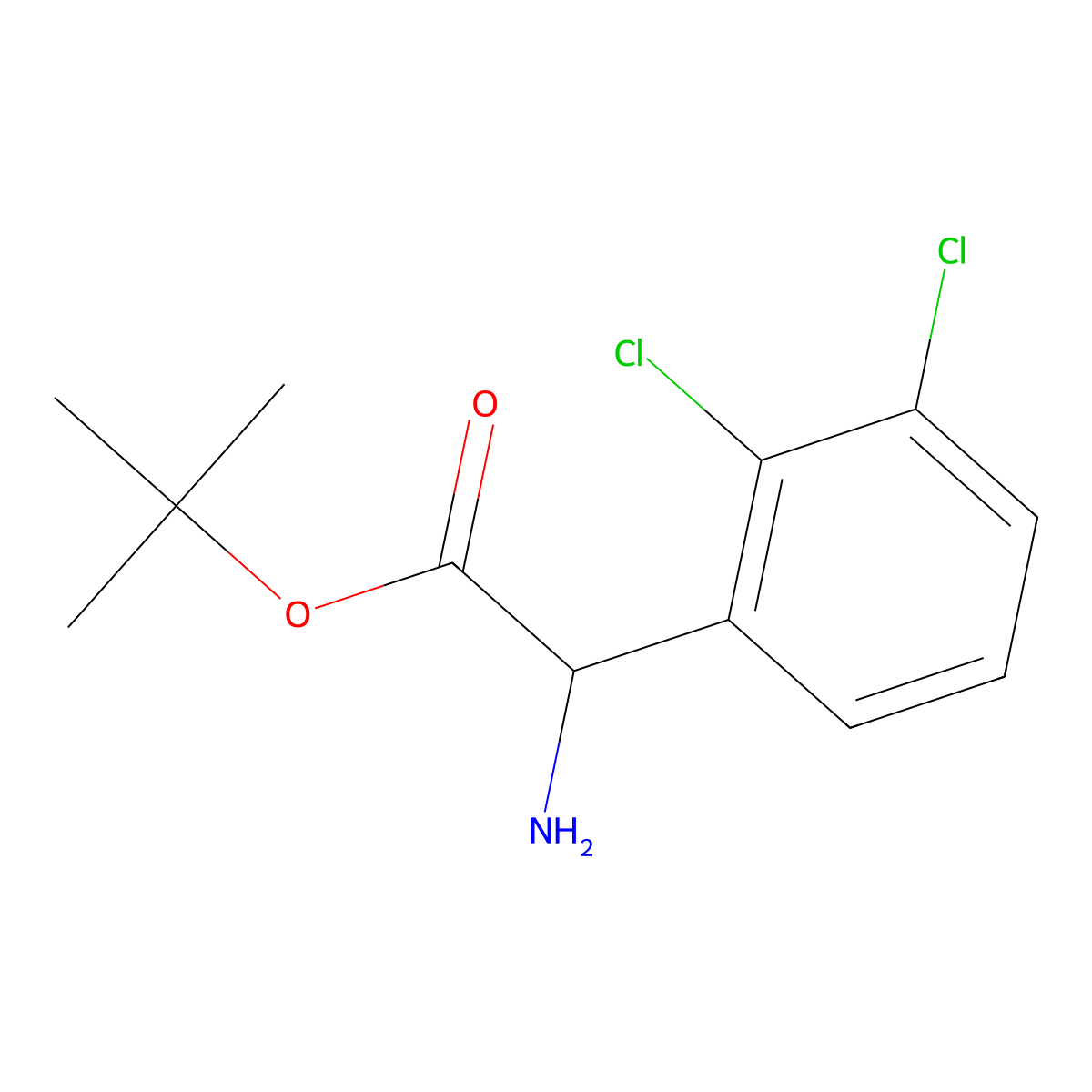 Tert-butyl 2-amino-2-(2,3-dichlorophenyl)acetate molecular structure, CAS 2248256-84-8