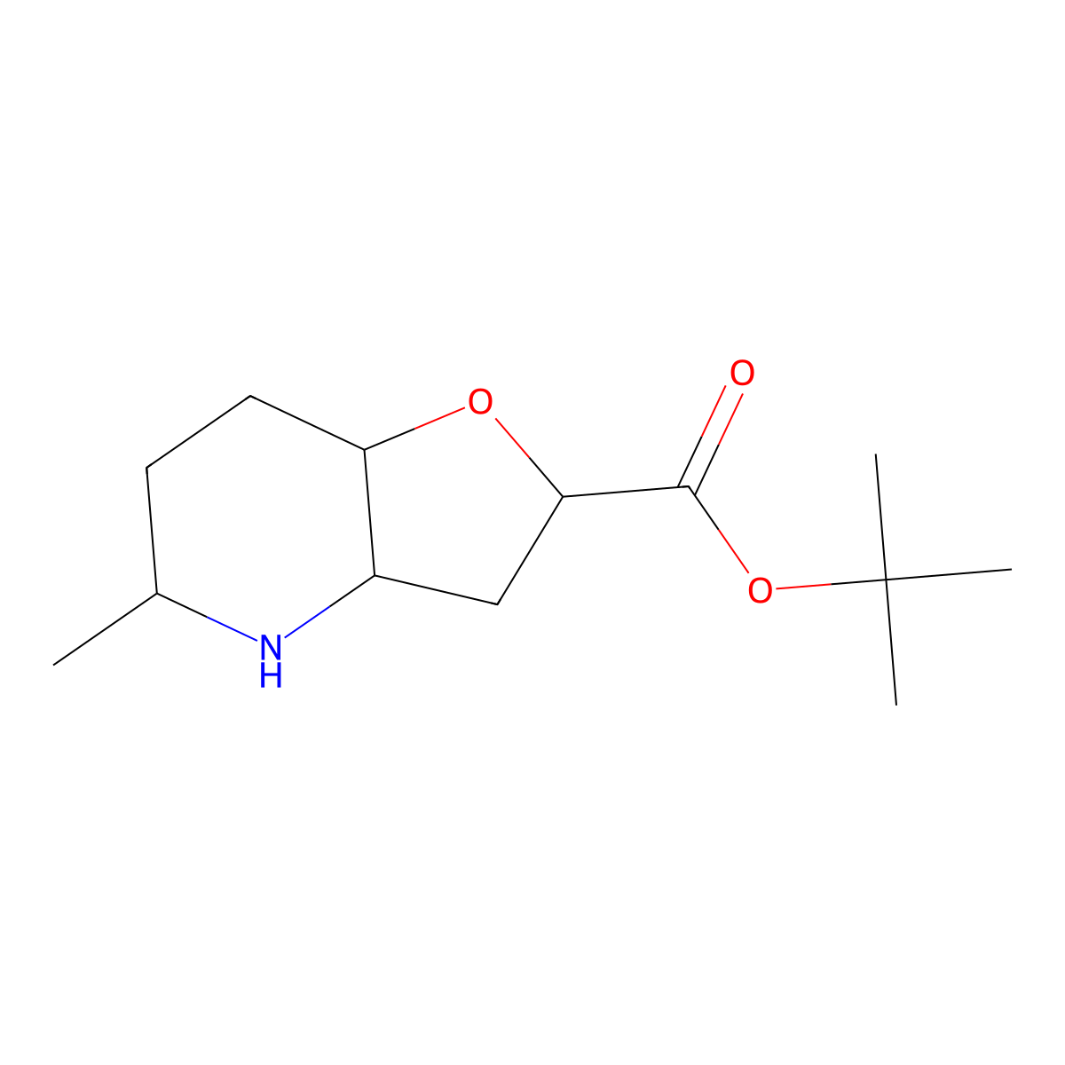 Tert-butyl 5-methyl-octahydrofuro[3,2-b]pyridine-2-carboxylate molecular structure, CAS 2248257-11-4