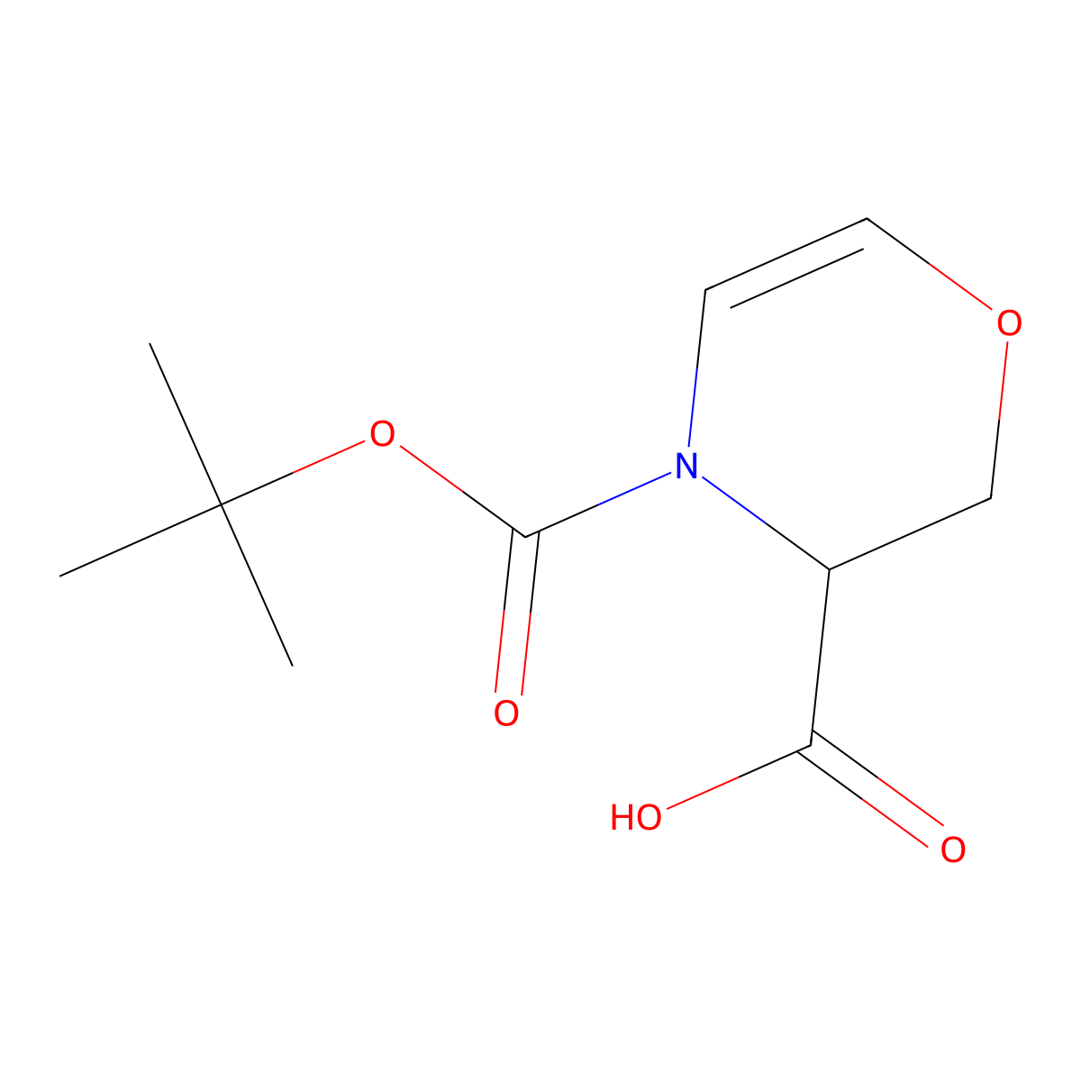 4-[(tert-butoxy)carbonyl]-3,4-dihydro-2H-oxazine-3-carboxylic acid molecular structure, CAS 2248257-21-6