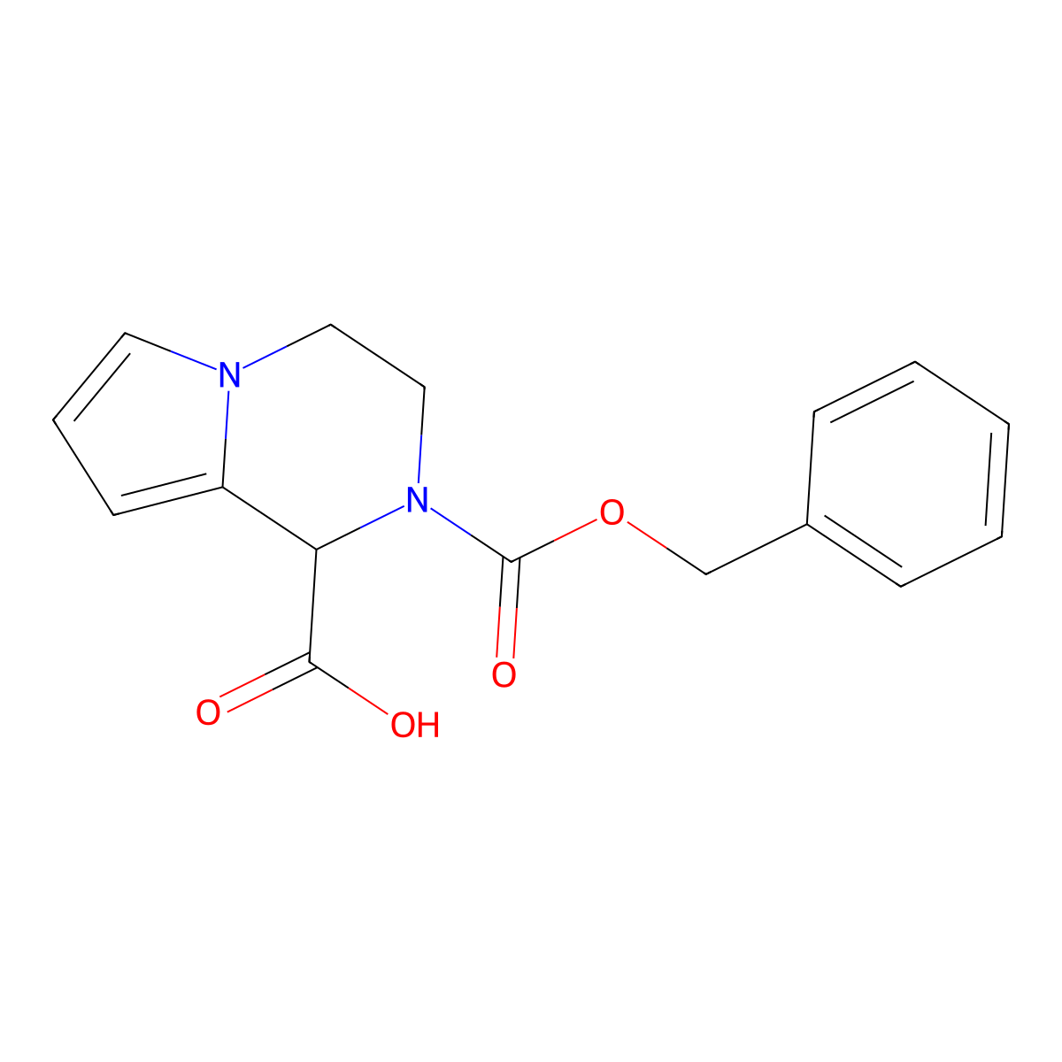 2-[(benzyloxy)carbonyl]-1H,2H,3H,4H-pyrrolo[1,2-a]pyrazine-1-carboxylic acid molecular structure, CAS 2248257-56-7