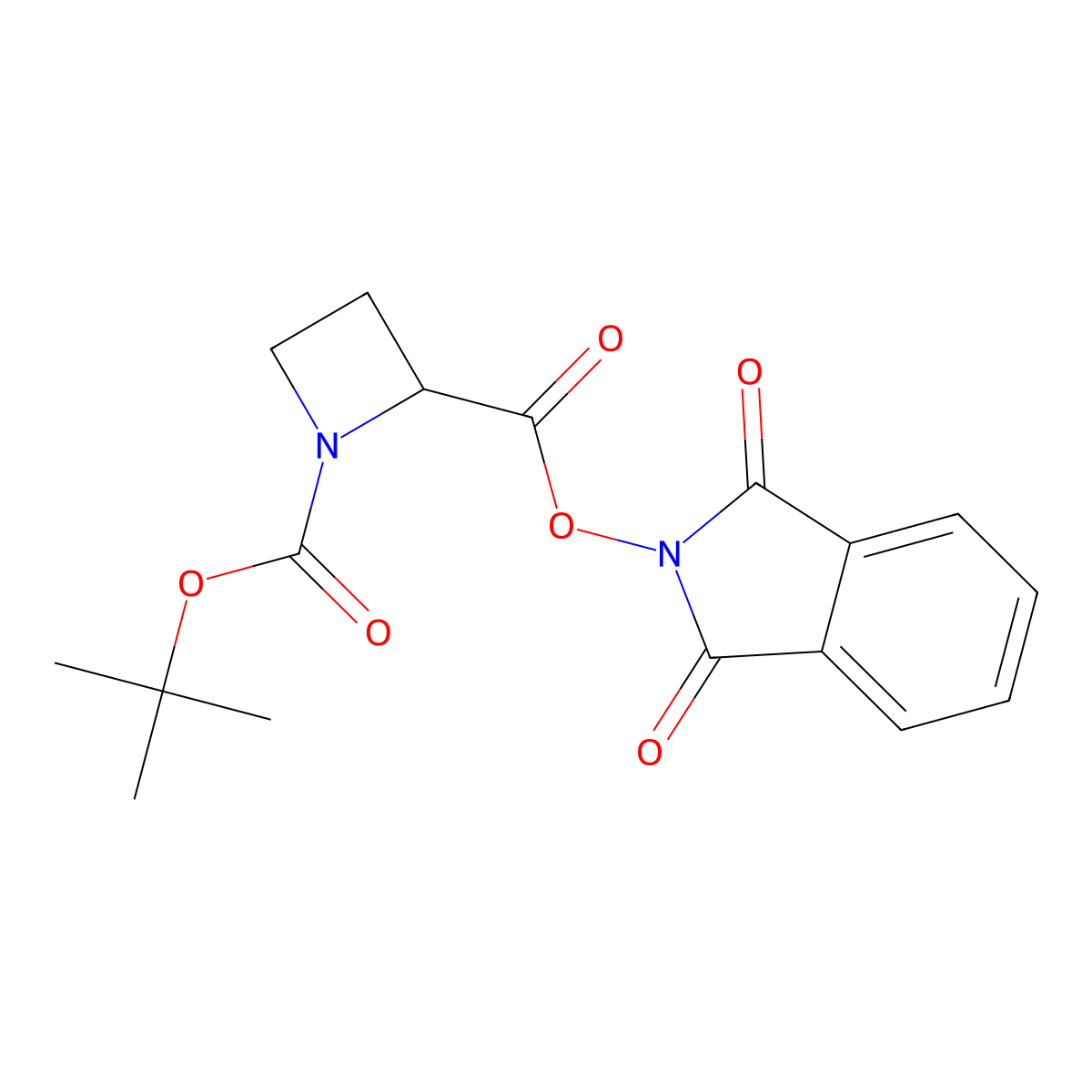 1-tert-butyl 2-(1,3-dioxo-2,3-dihydro-1H-isoindol-2-yl) azetidine-1,2-dicarboxylate molecular structure, CAS 2248257-80-7