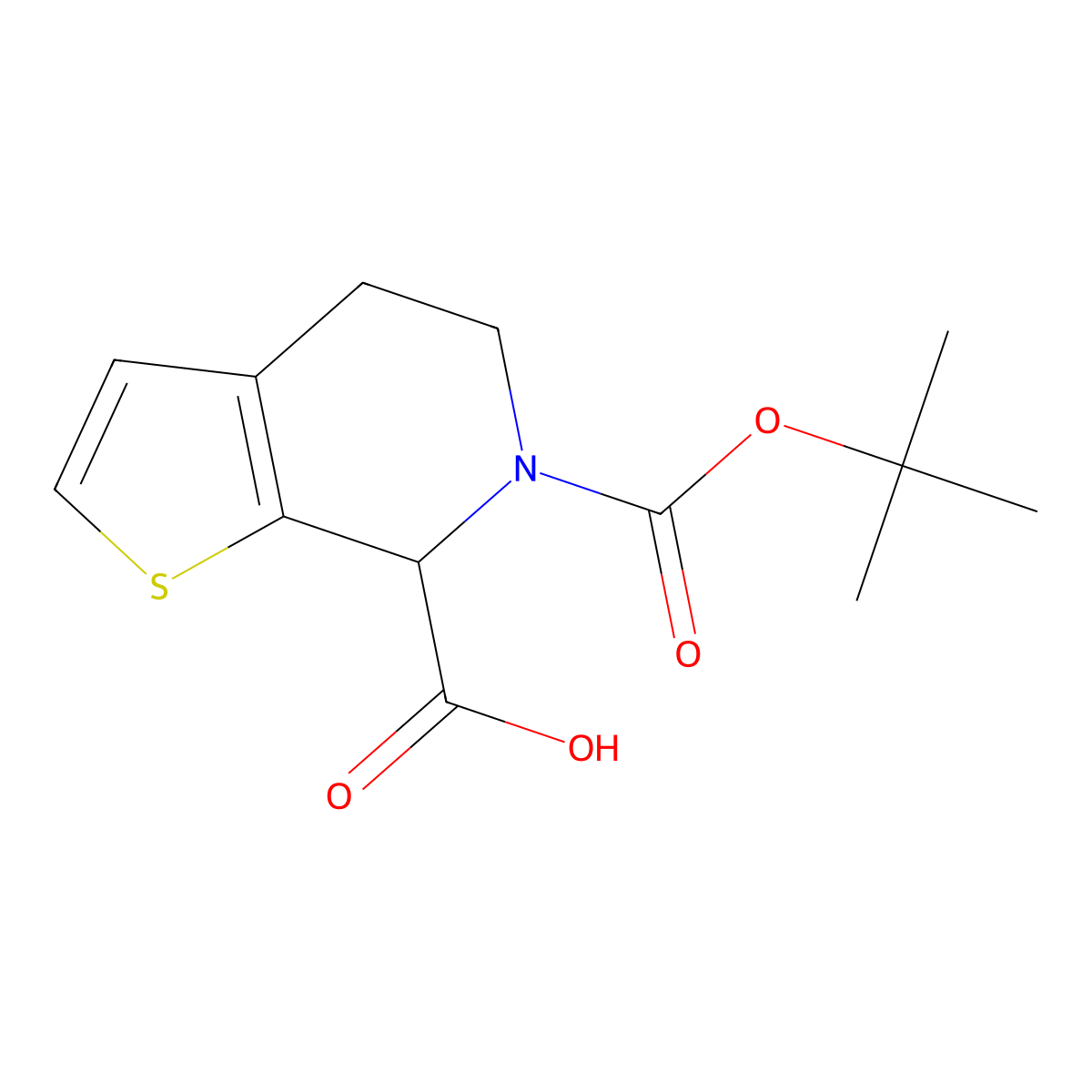 6-[(tert-butoxy)carbonyl]-4H,5H,6H,7H-thieno[2,3-c]pyridine-7-carboxylic acid molecular structure, CAS 2248258-06-0