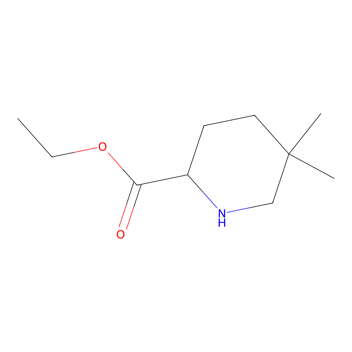 Ethyl 5,5-dimethylpiperidine-2-carboxylate molecular structure, CAS 2248258-76-4