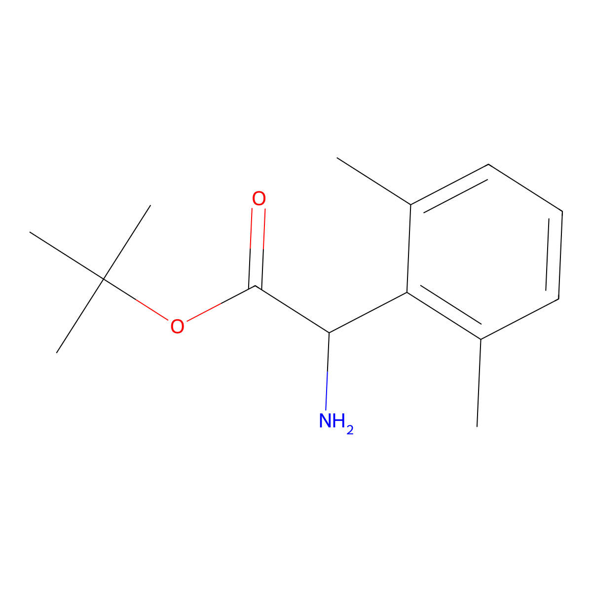 Tert-butyl 2-amino-2-(2,6-dimethylphenyl)acetate molecular structure, CAS 2248259-05-2