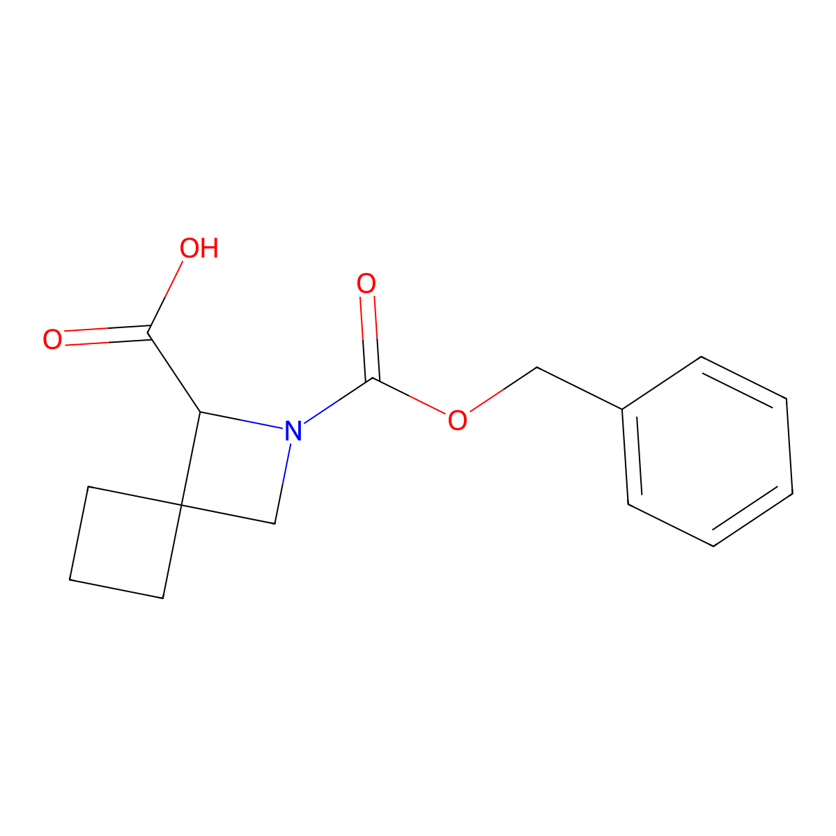 2-[(Benzyloxy)carbonyl]-2-azaspiro[3.3]heptane-1-carboxylic acid molecular structure, CAS 2248259-33-6