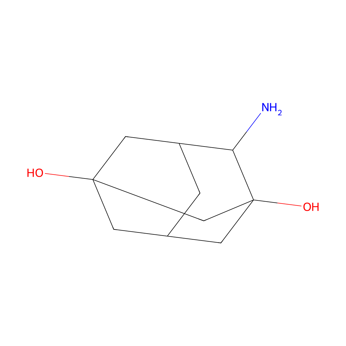 4-Aminoadamantane-1,3-diol molecular structure, CAS 2248259-56-3