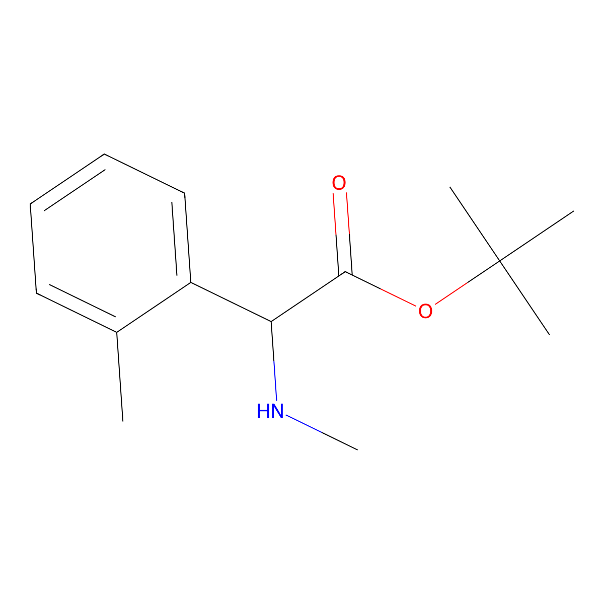 Tert-butyl 2-(methylamino)-2-(2-methylphenyl)acetate molecular structure, CAS 2248260-05-9