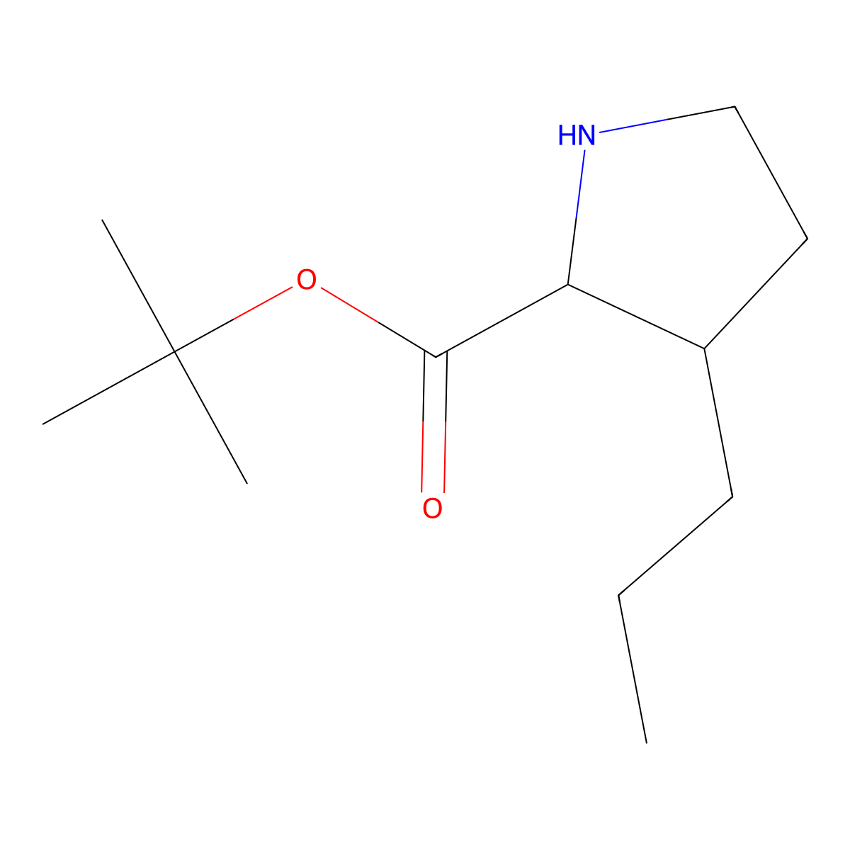 Tert-butyl 3-propylpyrrolidine-2-carboxylate molecular structure, CAS 2248260-13-9
