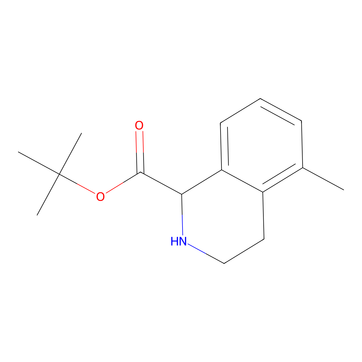 Tert-butyl 5-methyl-1,2,3,4-tetrahydroisoquinoline-1-carboxylate molecular structure, CAS 2248260-38-8