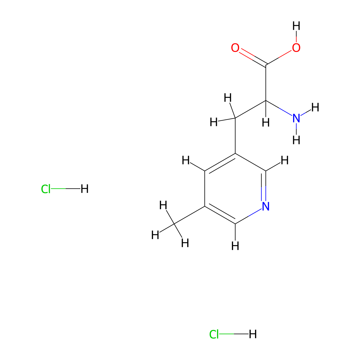 2-Amino-3-(5-methylpyridin-3-yl)propanoic acid dihydrochloride molecular structure, CAS 2248260-49-1