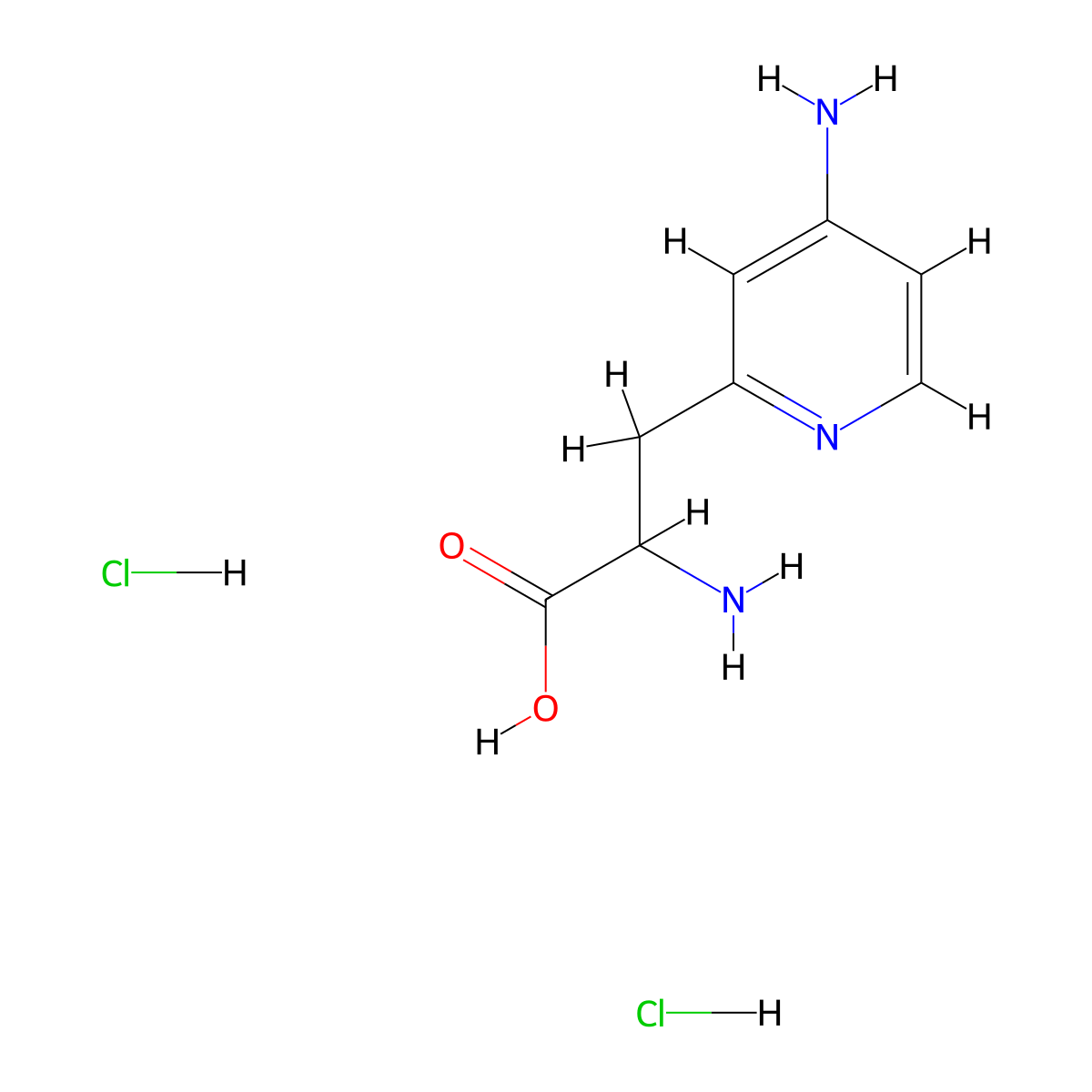 2-Amino-3-(4-aminopyridin-2-yl)propanoic acid dihydrochloride molecular structure, CAS 2248260-52-6