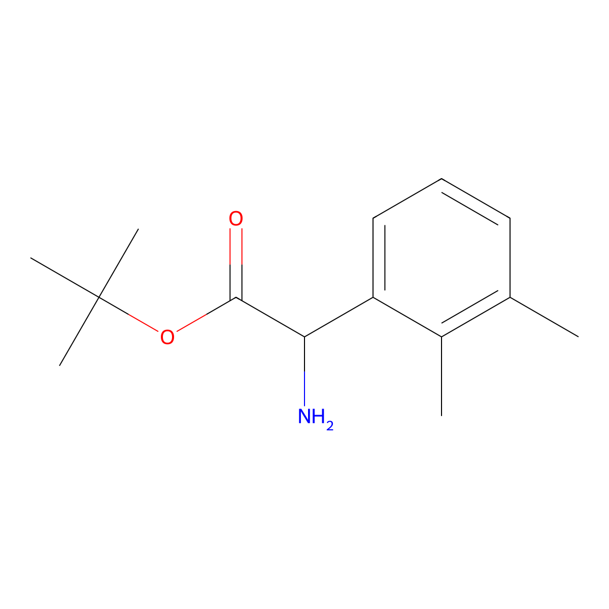 Tert-butyl 2-amino-2-(2,3-dimethylphenyl)acetate molecular structure, CAS 2248260-60-6