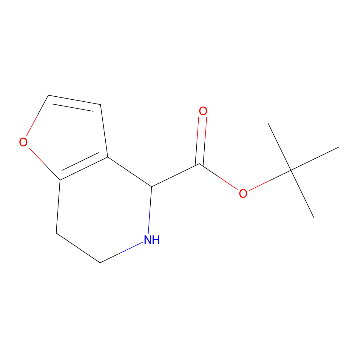 tert-butyl 4H,5H,6H,7H-furo[3,2-c]pyridine-4-carboxylate molecular structure, CAS 2248260-68-4