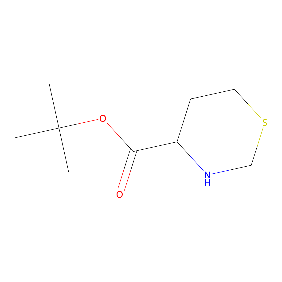 Tert-butyl 1,3-thiazinane-4-carboxylate molecular structure, CAS 2248260-78-6